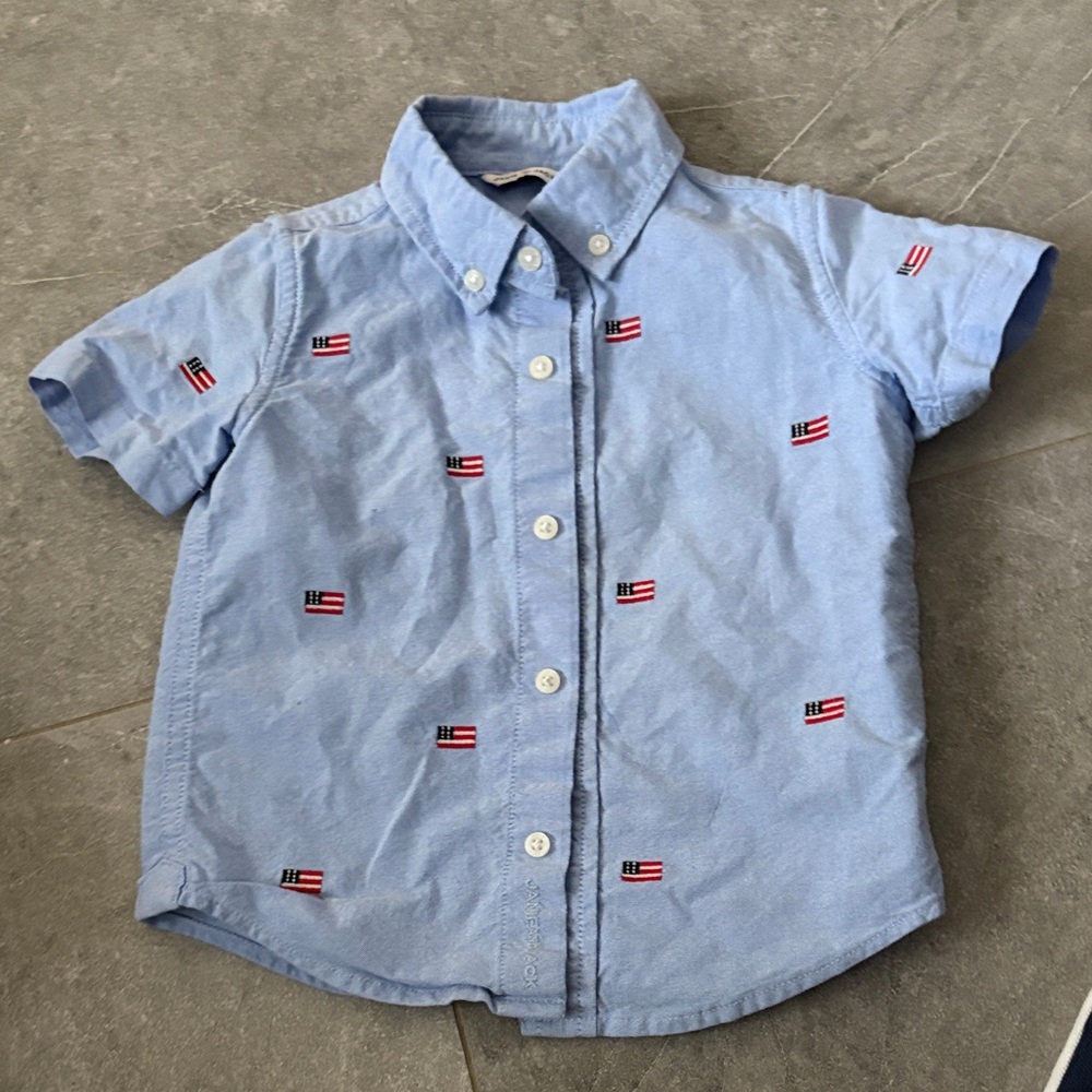 Janie & Jack 2T Flag Shirt